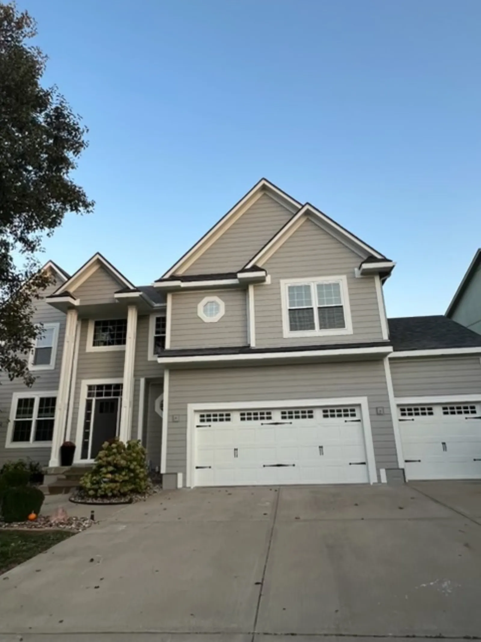 James Hardie Siding with Garage Doors